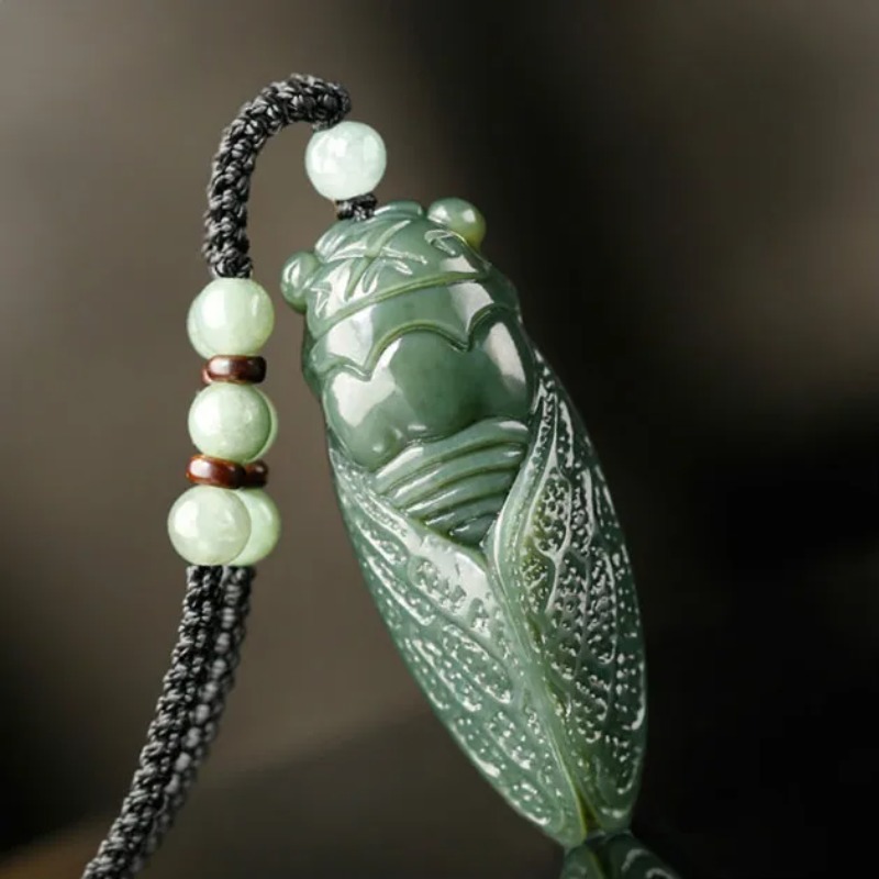 Men'S Accessories - Alami Hetian Giok Cicada Liontin Kalung