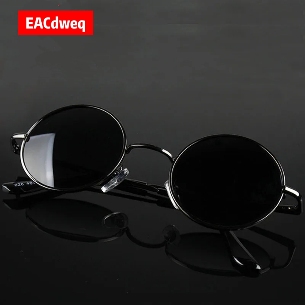 Sunglasses Polarized Men - Kacamata Hitam Bulat Retro Vintage Pria