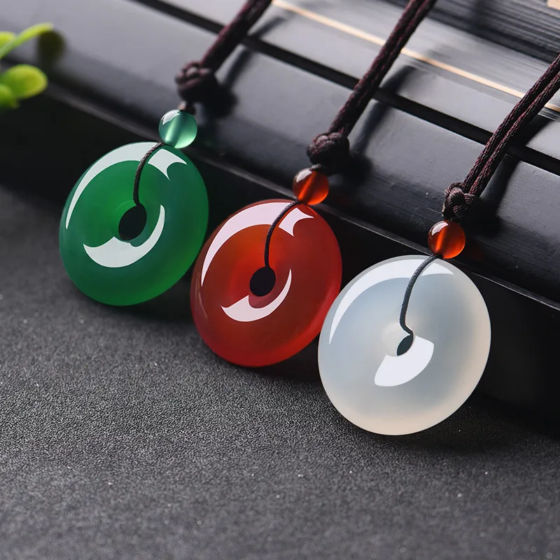 Men'S Accessories - Alami Multiwarna Jade Donat Liontin Batu