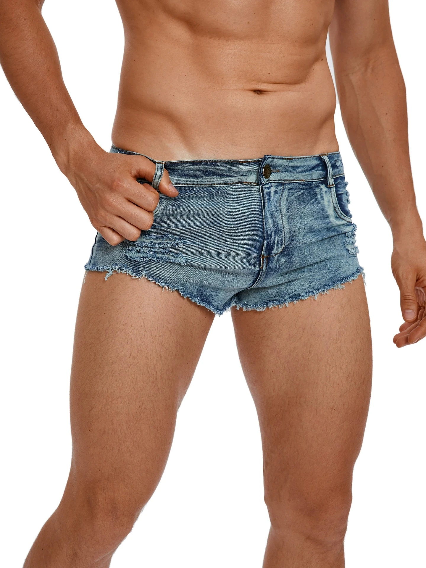Men'S Accessories For Jeans - Celana Pendek Jeans Pinggang Rendah Pria