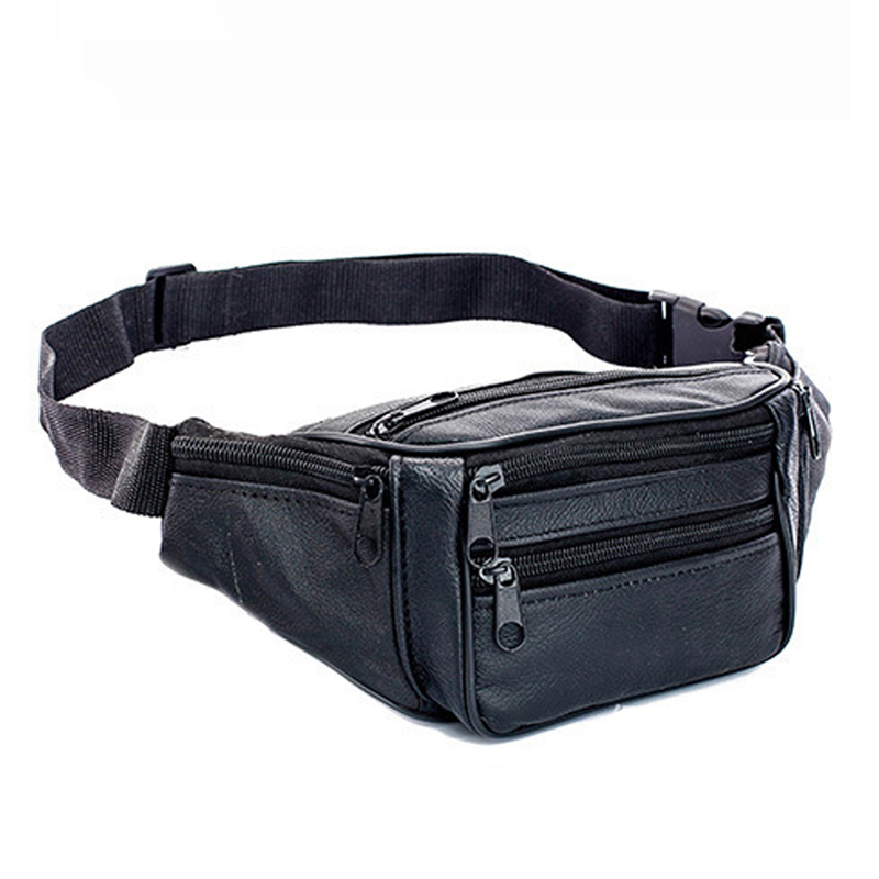 Men Accessories Pack - Tas Pinggang Kulit PU Pria, Tas