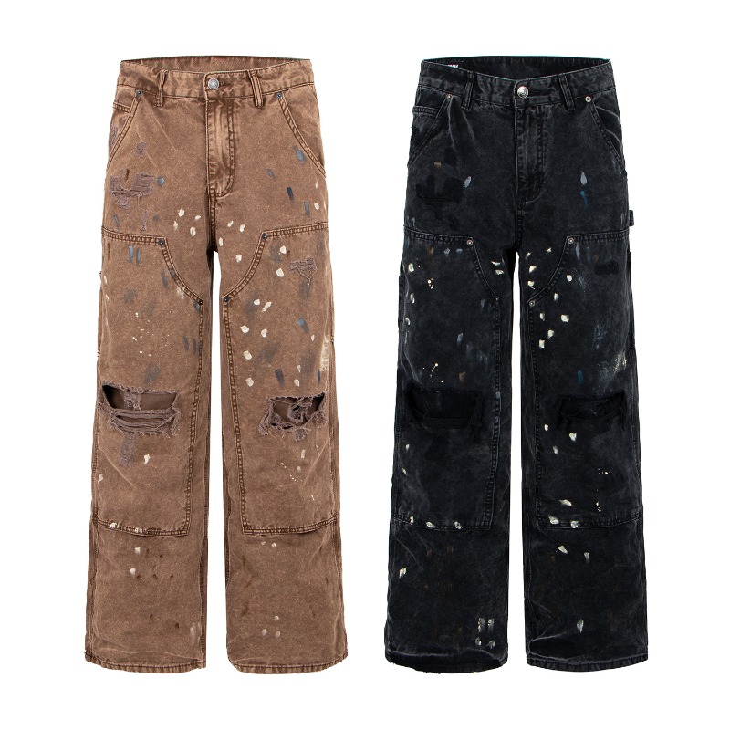 Men'S Accessories For Jeans - Celana Denim Kaki Lebar Model Sobek