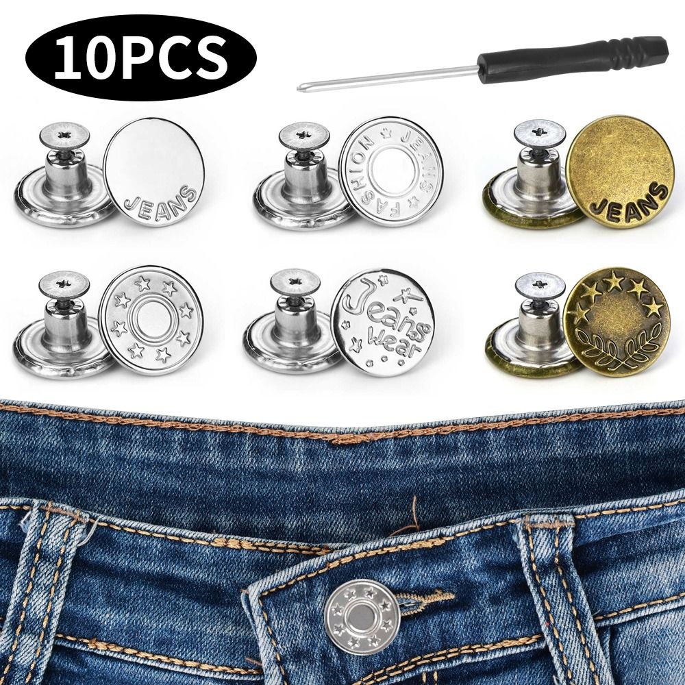 10 buah/pak 17mm bebas kuku pe - Men'S Accessories For Jeans ulasan dan harga