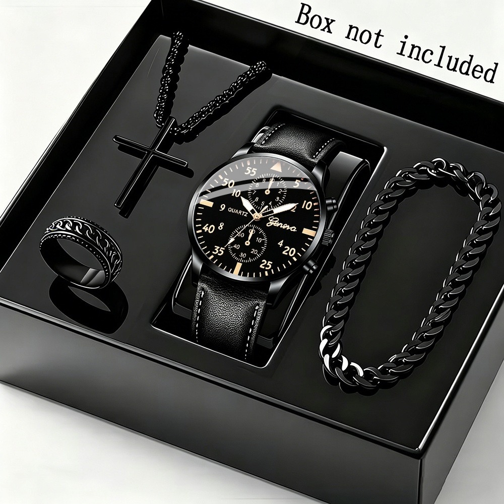 Set Jam Tangan Quartz Bisnis P - Men Accessories Ring And Bracelet ulasan dan harga