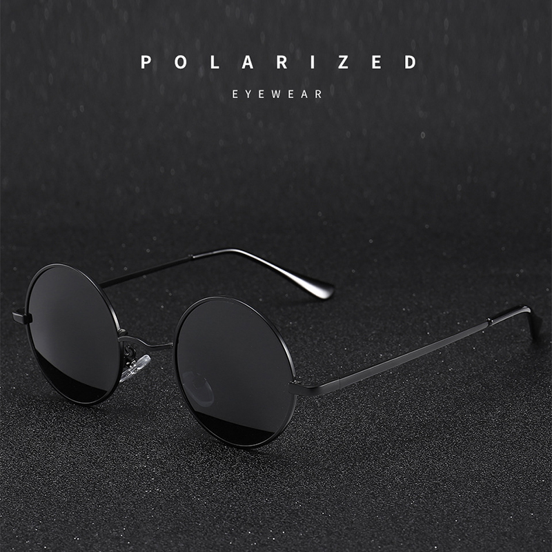 Kacamata Hitam Bulat Retro Vin - Sunglasses Polarized Men ulasan dan harga