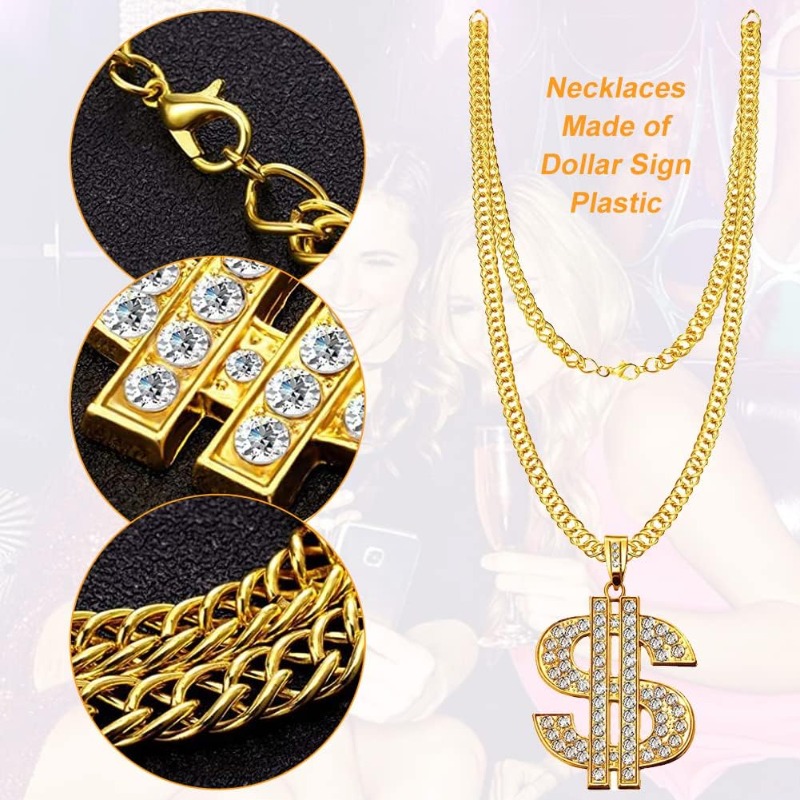 5 Buah Kit Kostum Hip Hop, Aks - Men Accessories Ring And Bracelet ulasan dan harga